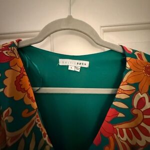 Baltic Born Teal and Orange Floral Dress